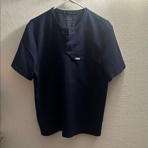 Figs Navy Blue Scrub Top